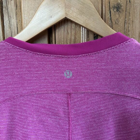 Lululemon 6 /‎ 8 Long Sleeve Shirt Pink Ruffles Athletic Crewneck Tee - Picture 10 of 10